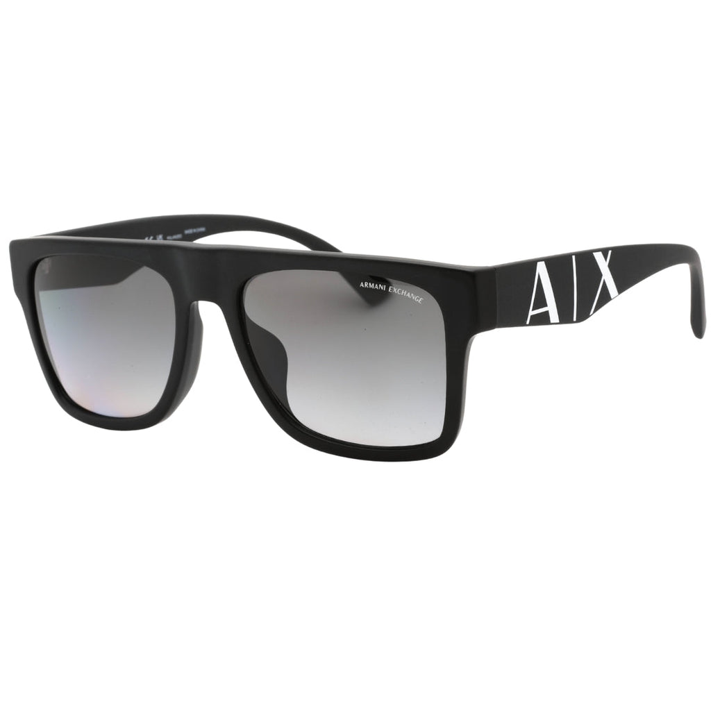 Armani Exchange Grey Gradient Lens Matte Black Sunglasses 0AX4113SF 8078T3