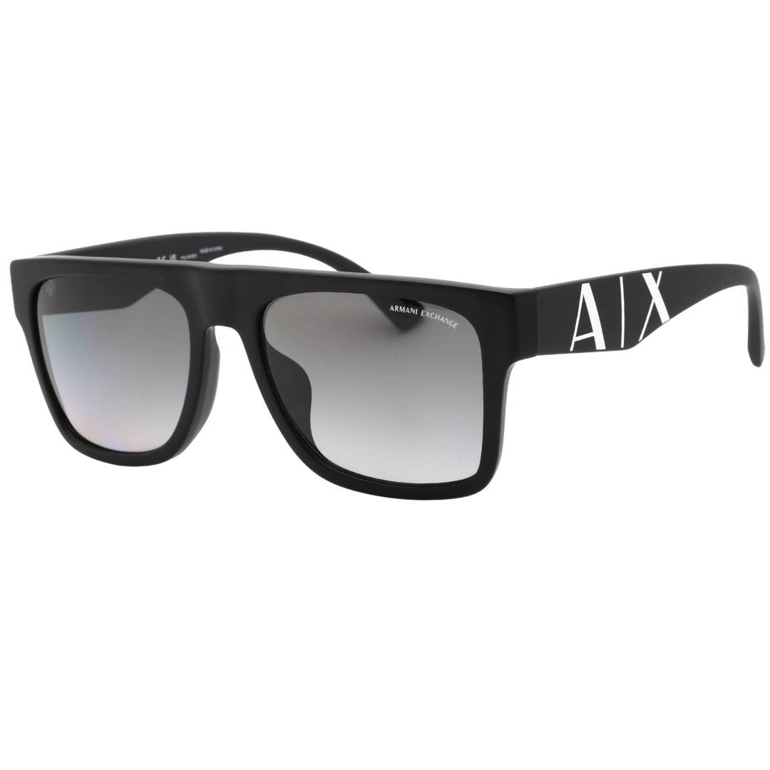 Armani Exchange Grey Gradient Lens Matte Black Sunglasses 0AX4113SF 8078T3