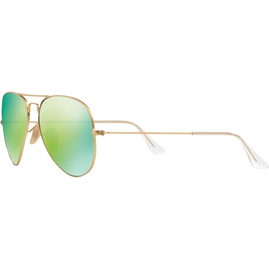 Ray-Ban Aviator Green Flash Lens Gold Sunglasses 0RB3025 112 19