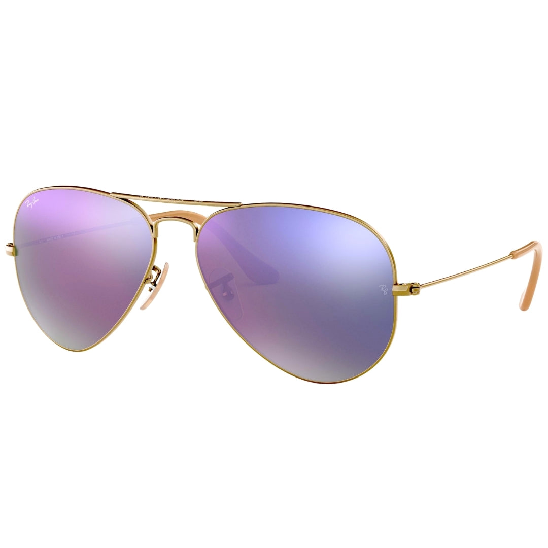 Ray-Ban Aviator Cyclamen Flash Lens Gold Sunglasses 0RB3025 167 4K