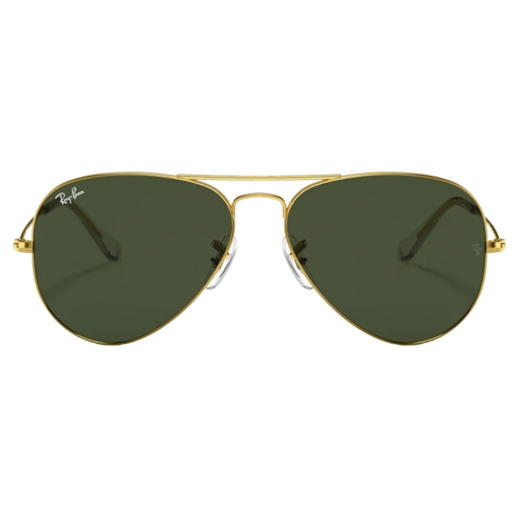 Ray-Ban Aviator Green Lens Gold Sunglasses 0RB3025 W3234
