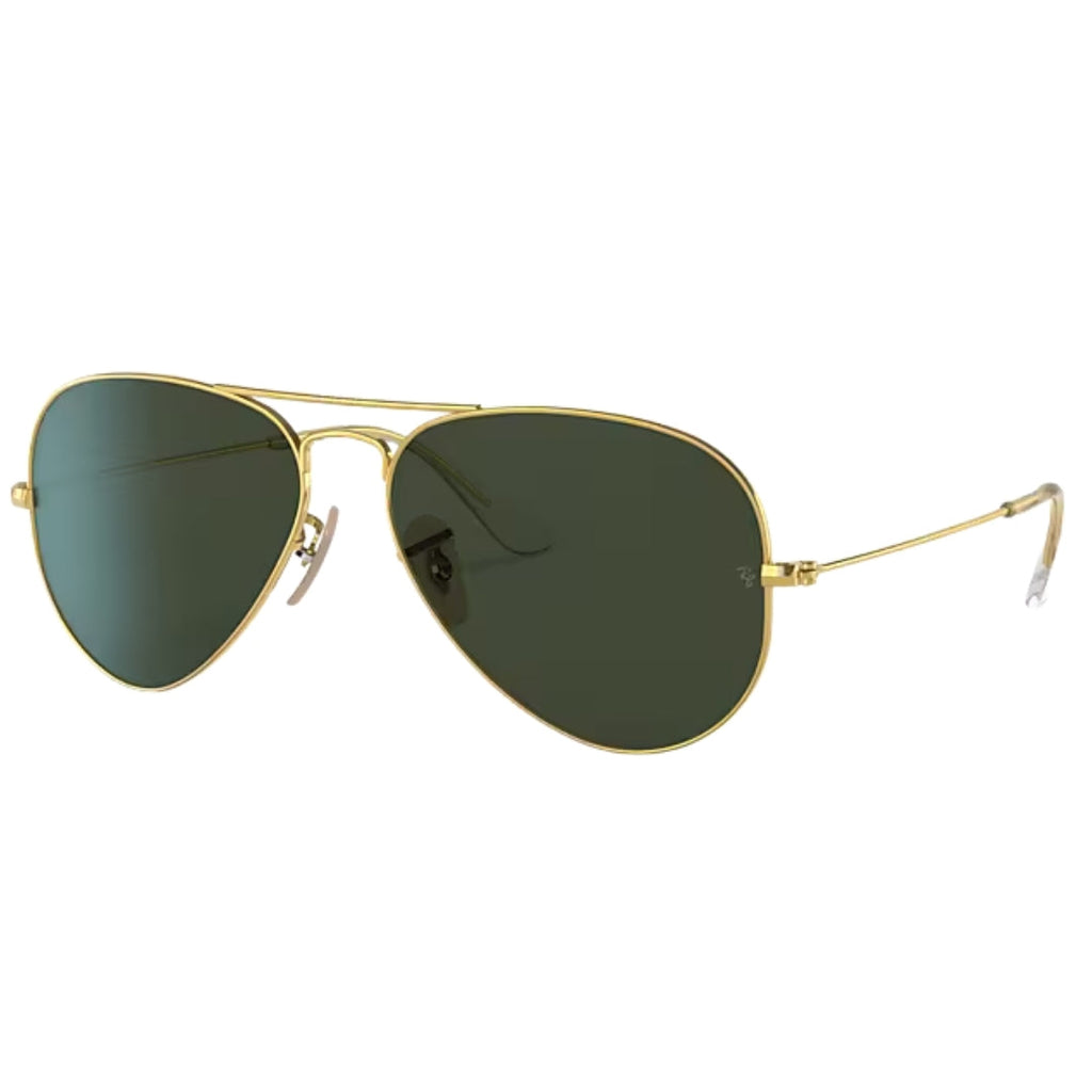 Ray-Ban Aviator Green Lens Gold Sunglasses 0RB3025 W3234