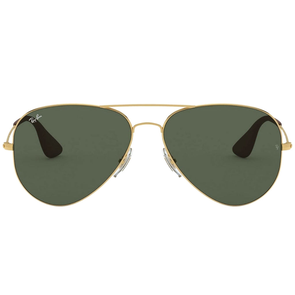 Ray-Ban Pilot Dark Green Lens Gold Sunglasses 0RB3558 001 71