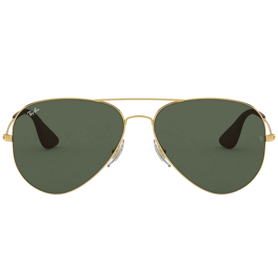 Ray-Ban Pilot Dark Green Lens Gold Sunglasses 0RB3558 001 71