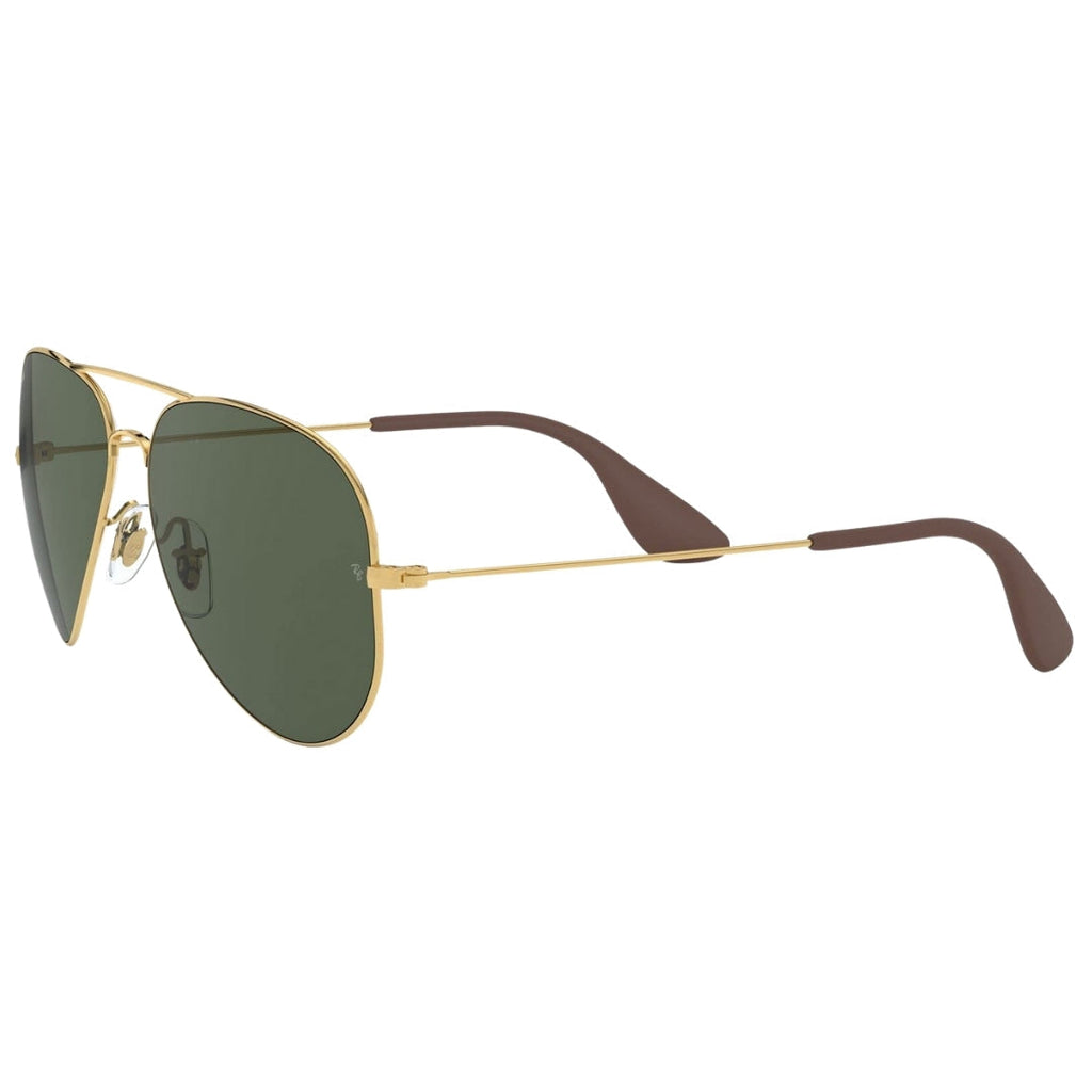 Ray-Ban Pilot Dark Green Lens Gold Sunglasses 0RB3558 001 71