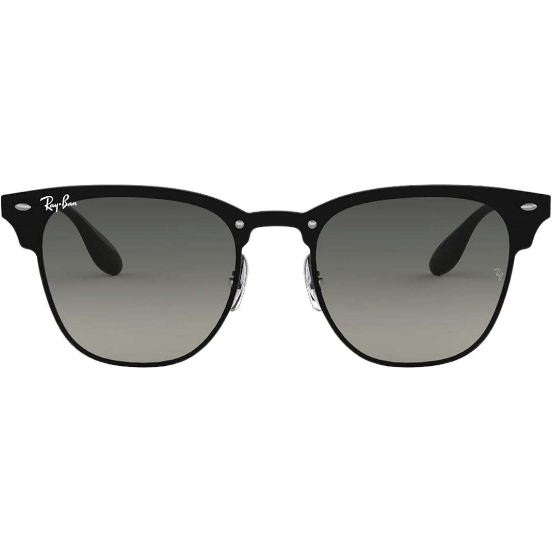 Ray-Ban Blaze Clubmaster Grey Gradient Lens Black Sunglasses 0RB3576N 153 11