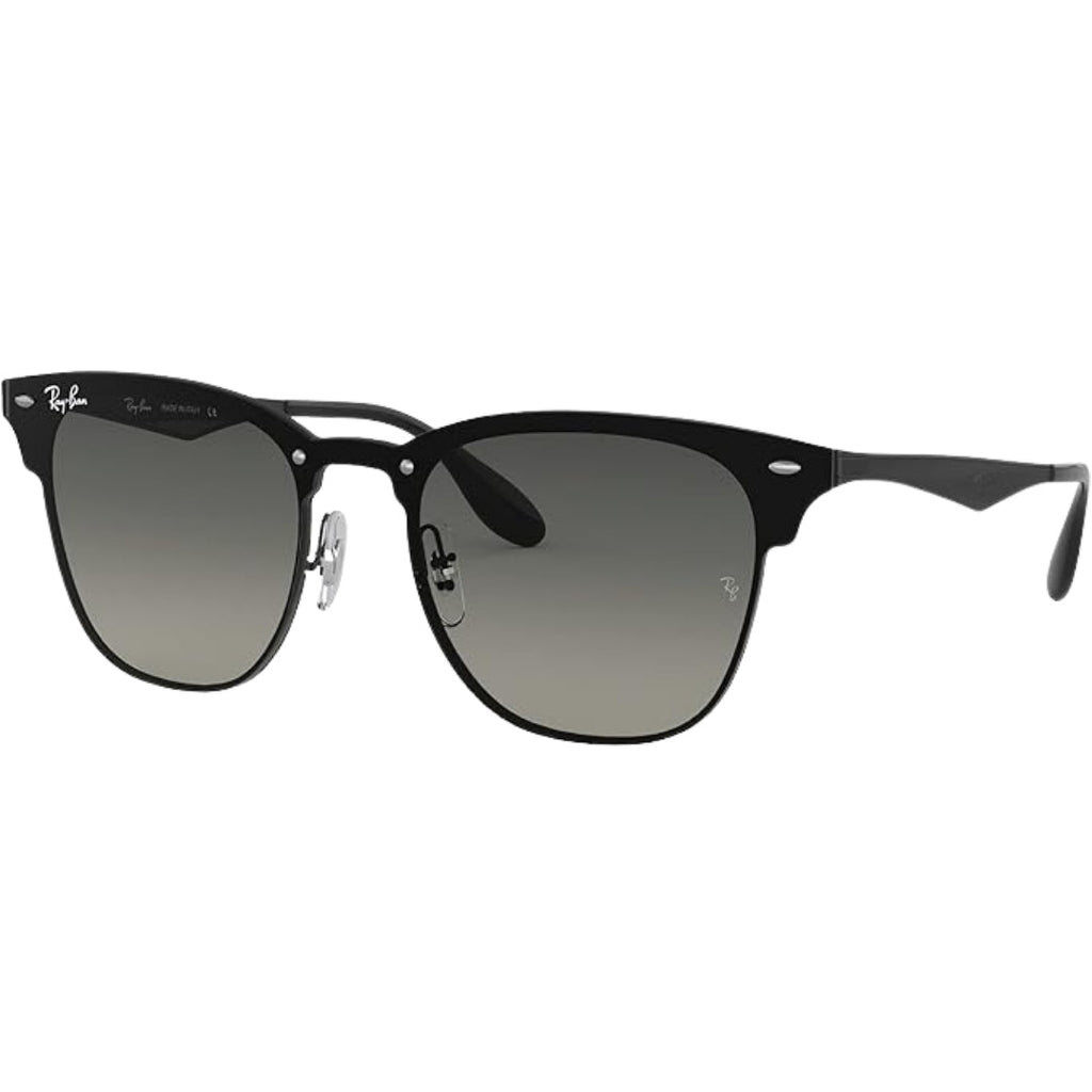Ray-Ban Blaze Clubmaster Grey Gradient Lens Black Sunglasses 0RB3576N 153 11