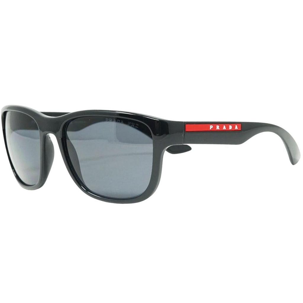 Prada Sport Grey Polarized Black Sunglasses 0PS01US 1AB5Z1