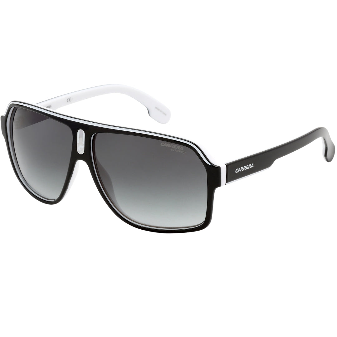 Carrera Grey Lens White Inner Legs Black Sunglasses One Size