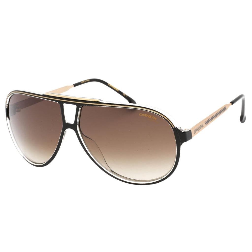 Carrera Brown Gradient Lens Black Detail Gold Sunglasses One Size