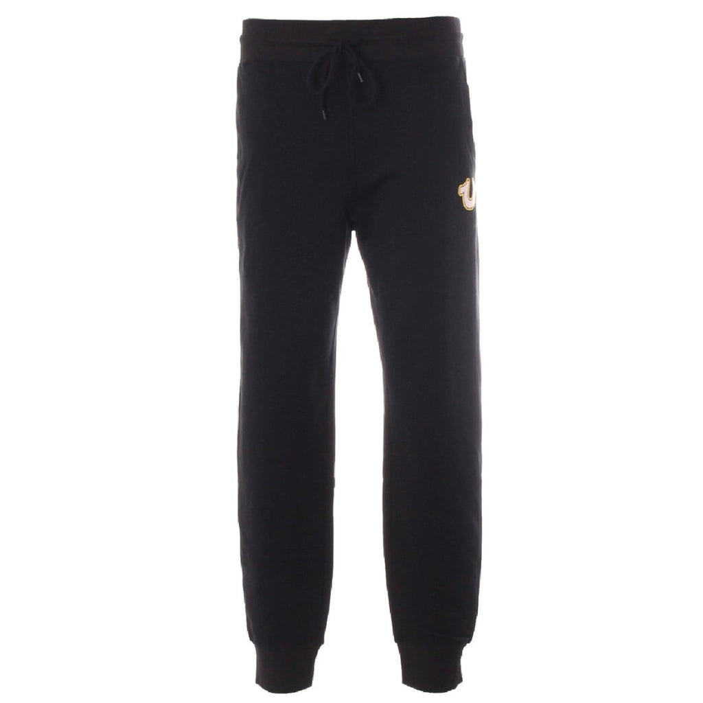 True Religion Horse shoe Puff Jogger Black Sweatpants 106140 Black