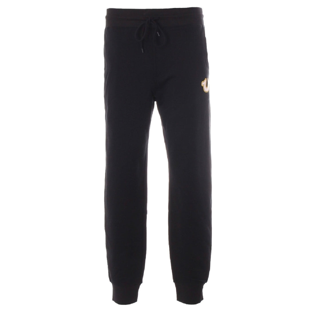 True Religion Horse shoe Puff Jogger Black Sweatpants 106140 Black