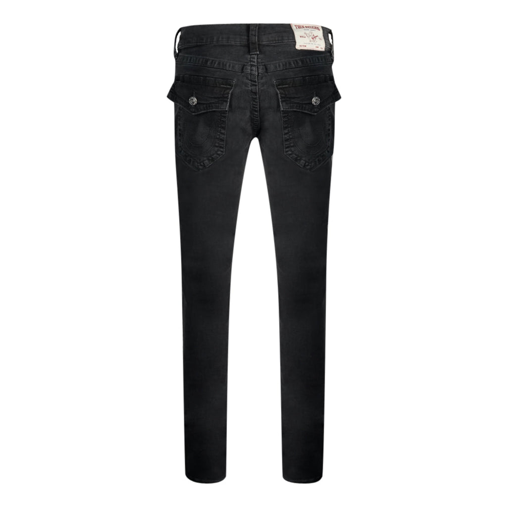 True Religion Rocco Flap Relaxed Black Skinny Jeans