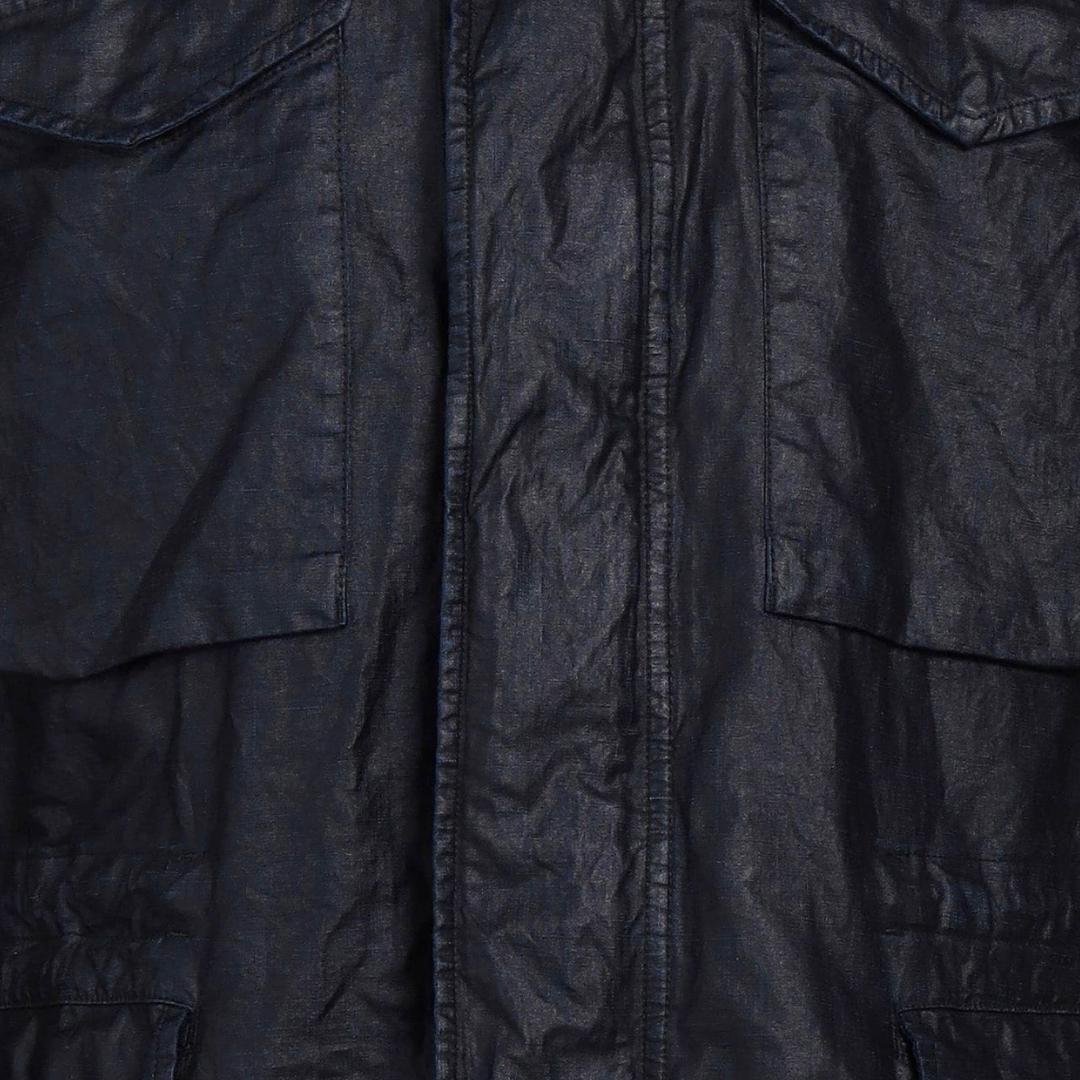 C P Company Lino Wax Medium Navy Blue Jacket
