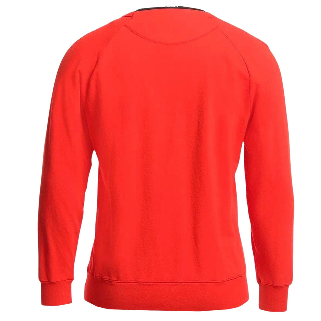 C P Company Brand Logo Red Jumper 12CMSS187A 002246G 455
