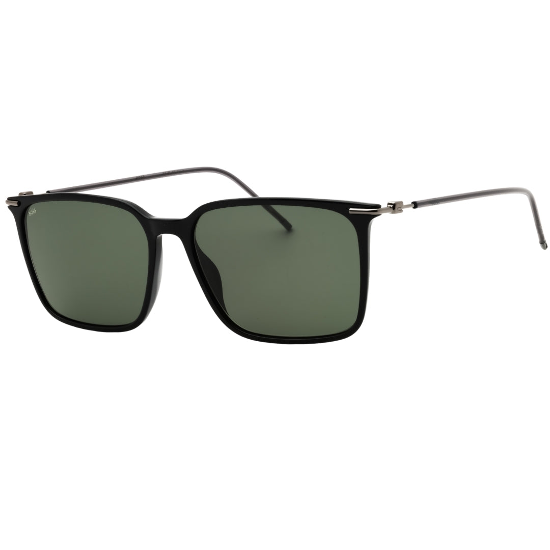 Hugo Boss Green Lens Thin Legs Black Sunglasses One Size