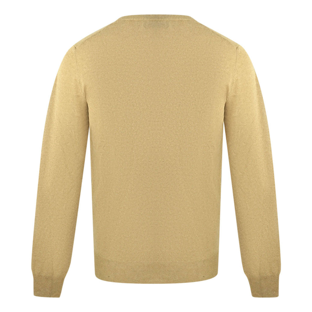 Aquascutum A Logo Beige V Neck Jumper 2036 900201