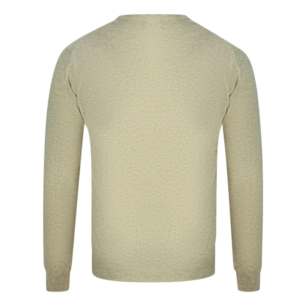 Aquascutum Check A Logo Grey V Neck Jumper