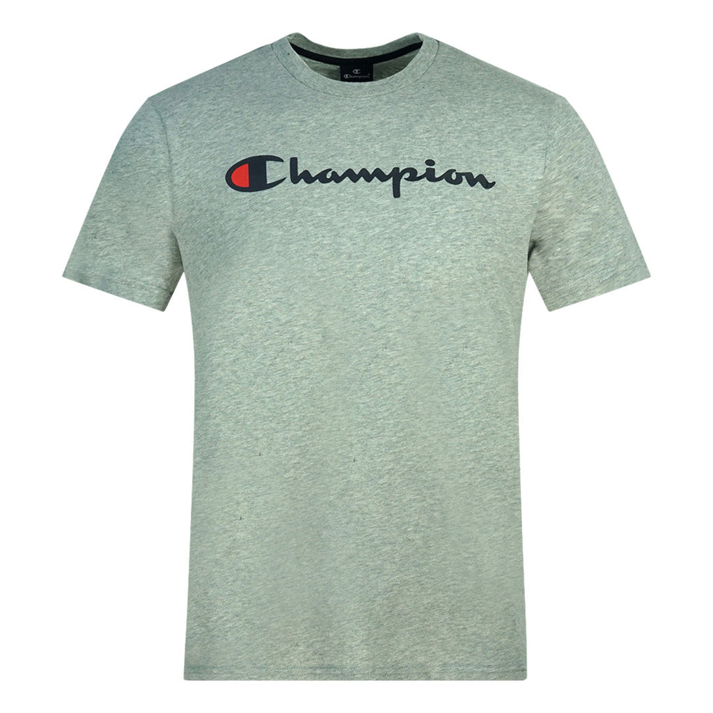 Champion Classic Script Logo Grey TShirt 209829 EM006