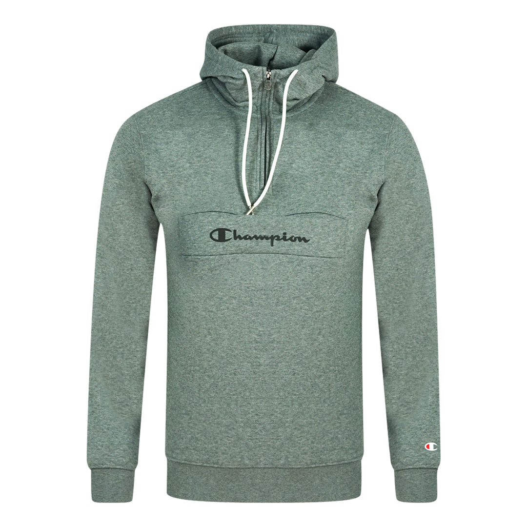 Champion Half Zip Open Pocket Grey Hoodie 214746 EM515