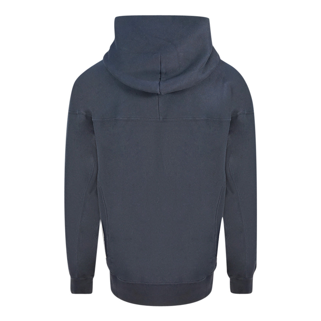 Champion Small Logo On Sleeve Navy Blue Hoodie 216628 BS505