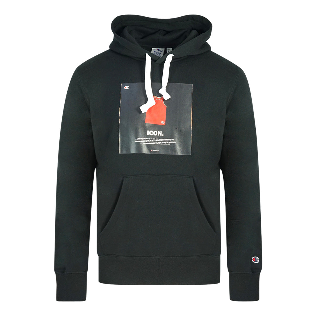 Champion Icon Logo Black Hoodie 216958 KK001