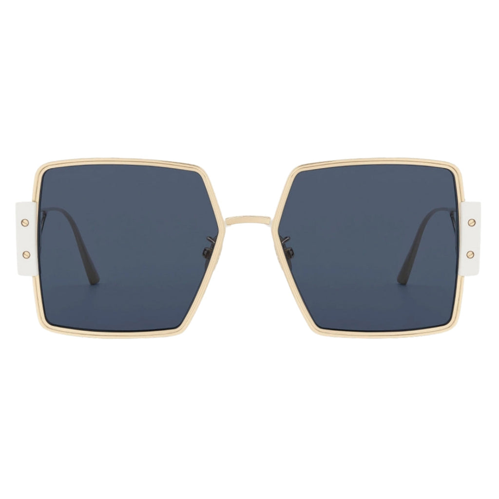 Dior 30Montaigne S4U Cd40080U B6B0 10V Ivory Frame Blue Lens Sunglasses Womens