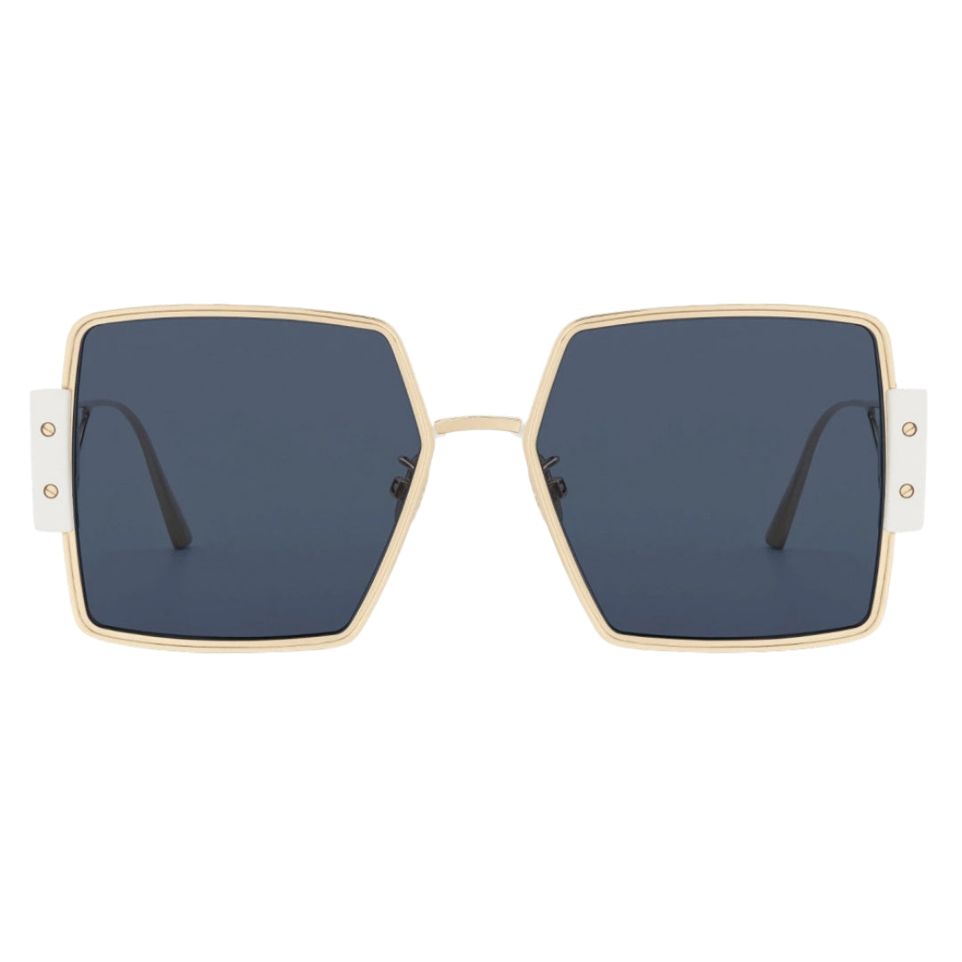 Dior 30Montaigne S4U Cd40080U B6B0 10V Ivory Frame Blue Lens Sunglasses Womens