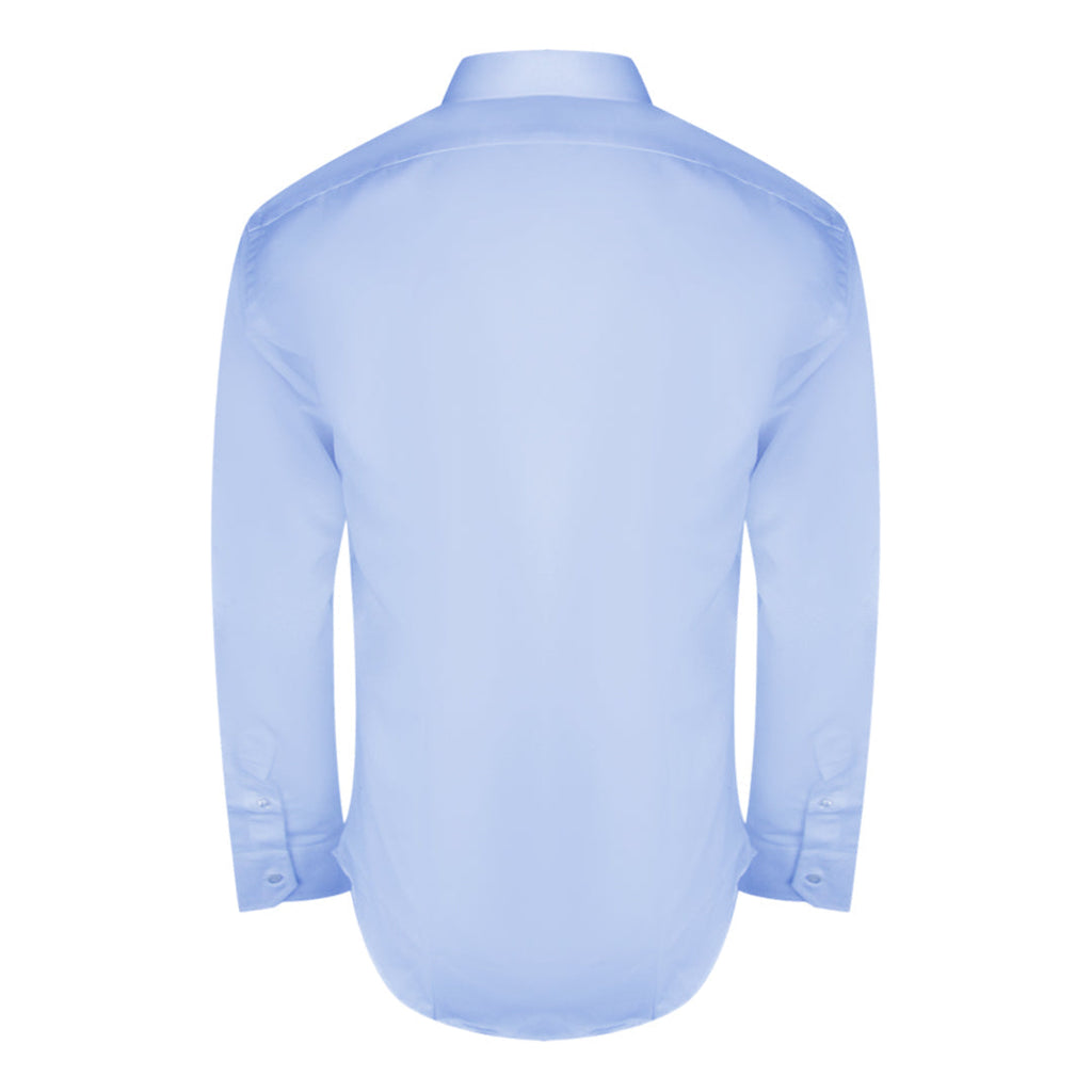 Aquascutum Plain Long Sleeve Blue Shirt XS