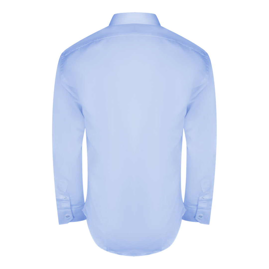 Aquascutum Plain Long Sleeve Blue Shirt XS