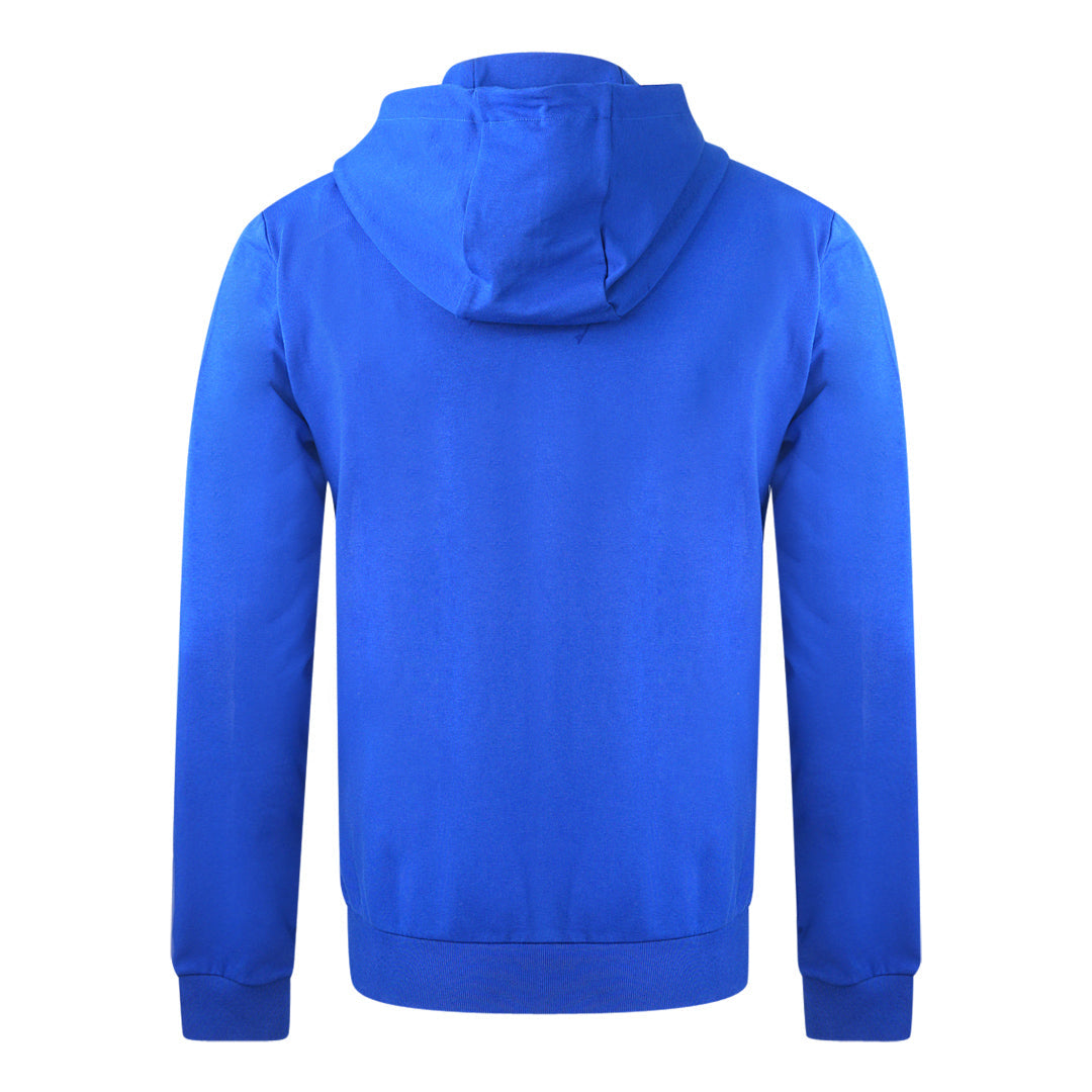 Ea7 Metal Chest Logo Blue Zip Up Hoodie 3HPM82 1570