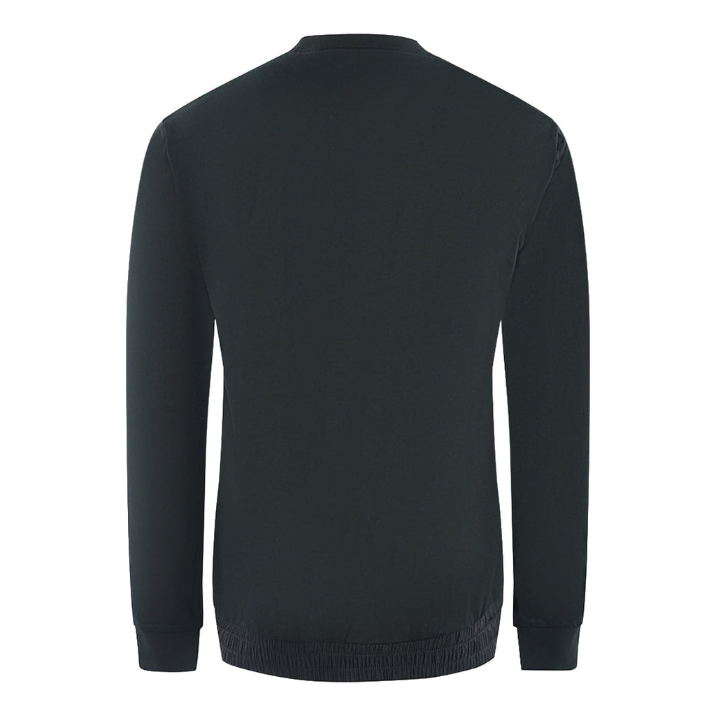 Ea7 Branded Patch Logo Black Sweatershirt