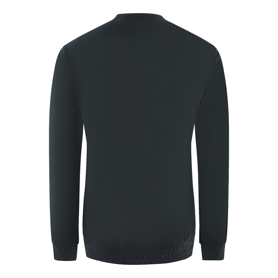 Ea7 Branded Patch Logo Black Sweatershirt