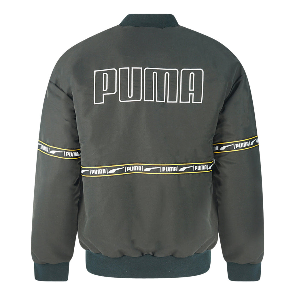 Puma Check Heavy Bomber Black Jacket - Nova Clothing