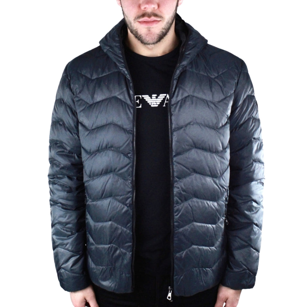 EA7 Dark Blue Full Zip Closure Jacket