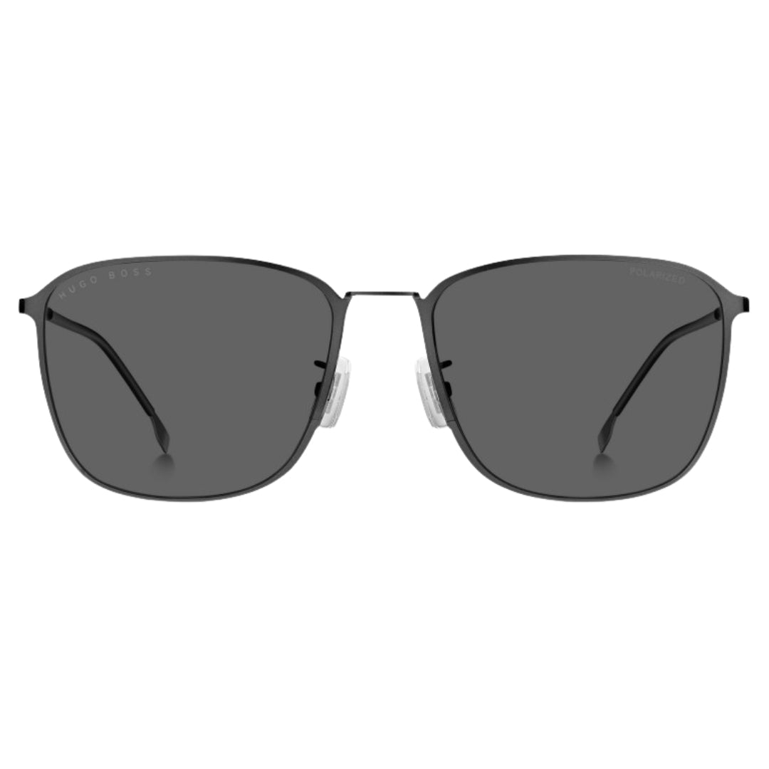 Hugo Boss Grey Polarised Lens Matte Dark Ruthenium Grey Sunglasses BOSS 1405 FK 0R809