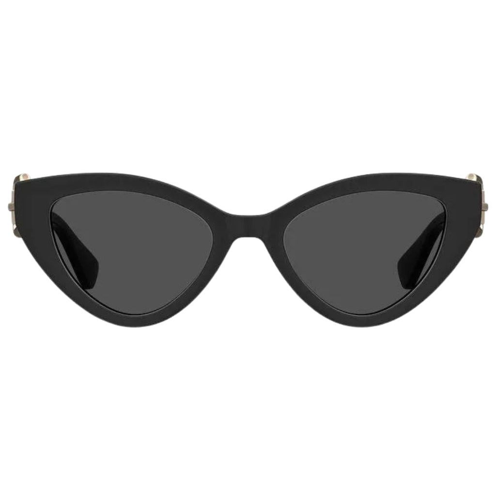 Moschino Cat Eyed Butterfly Grey Lensed Black Sunglasses MOS142 0807 IR
