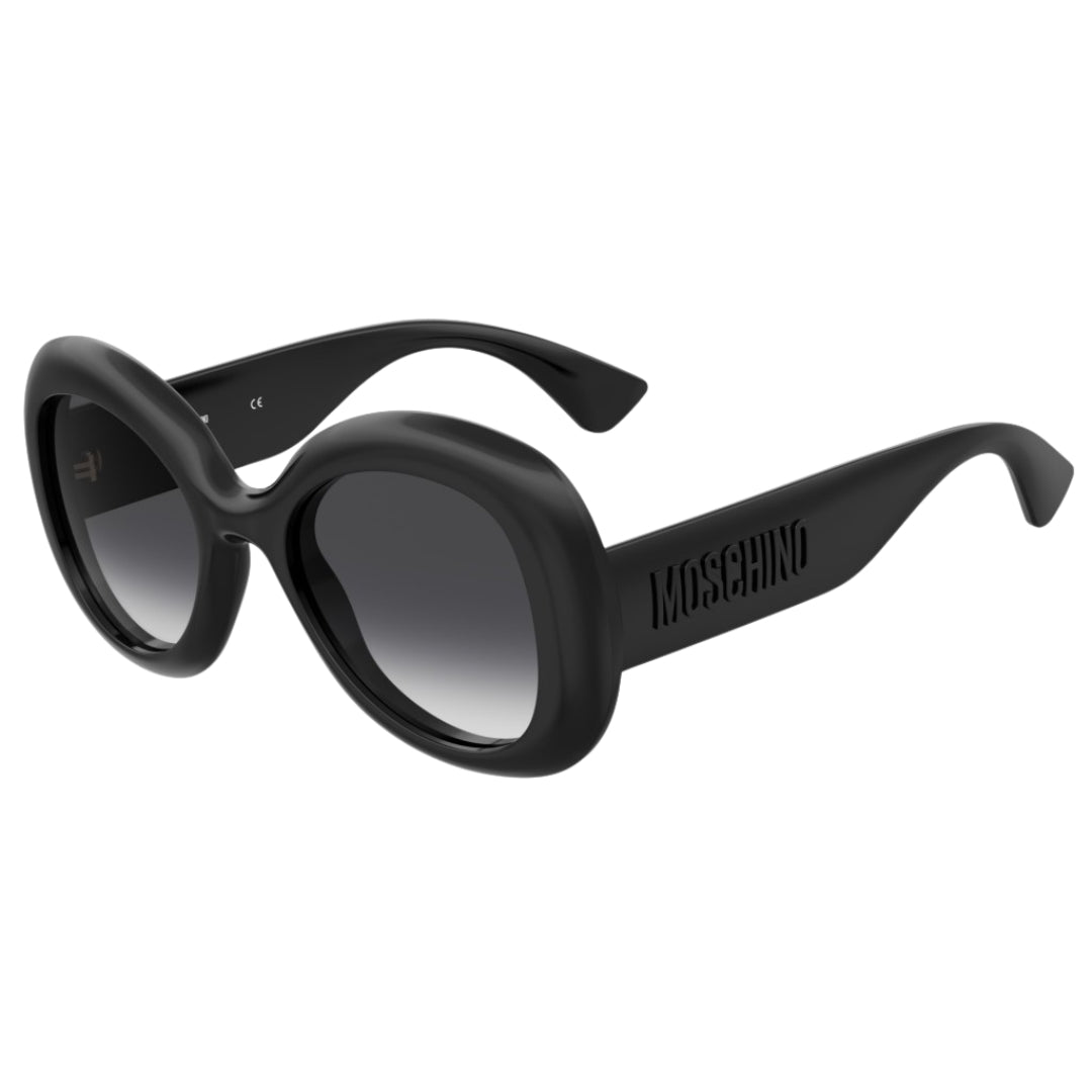 Moschino Bold Rounded Frame Black Sunglasses MOS162 0807 9O