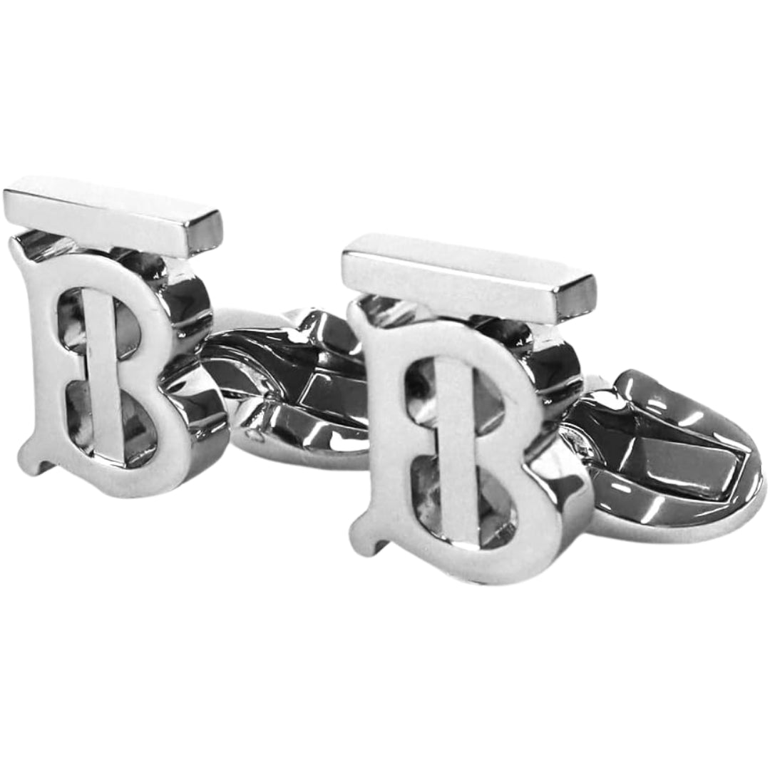 BURBERRY 8035698 Burberry Cufflinks Men's TB Logo Silver PALLADIO (Silver) CUFFLINKS MALE One Size