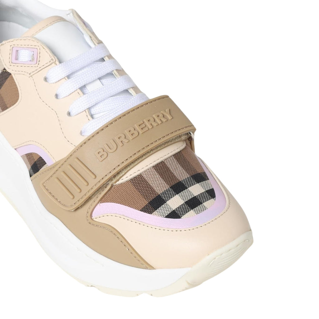 BURBERRY 8049213 Burberry Ramsey Check Trainers BIRCH/BROWN TRAINERS MALE UK 7.5