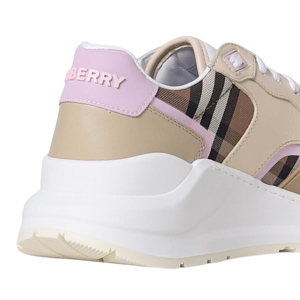 BURBERRY 8049213 Burberry Ramsey Check Trainers BIRCH/BROWN TRAINERS MALE UK 7.5