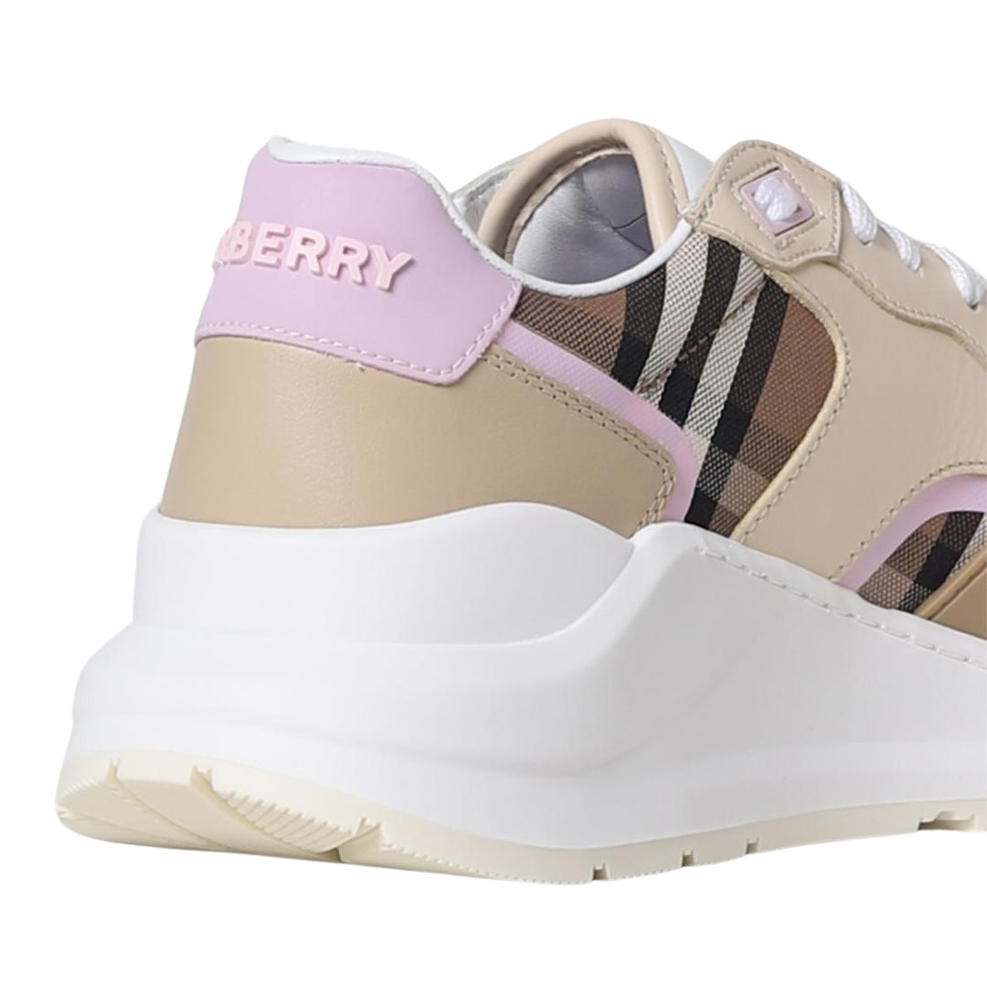 BURBERRY 8049213 Burberry Ramsey Check Trainers BIRCH/BROWN TRAINERS MALE UK 7.5