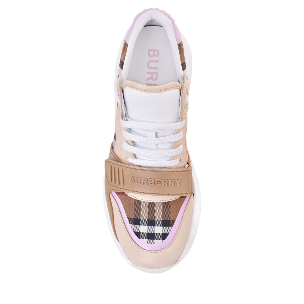 BURBERRY 8049213 Burberry Ramsey Check Trainers BIRCH/BROWN TRAINERS MALE UK 7.5