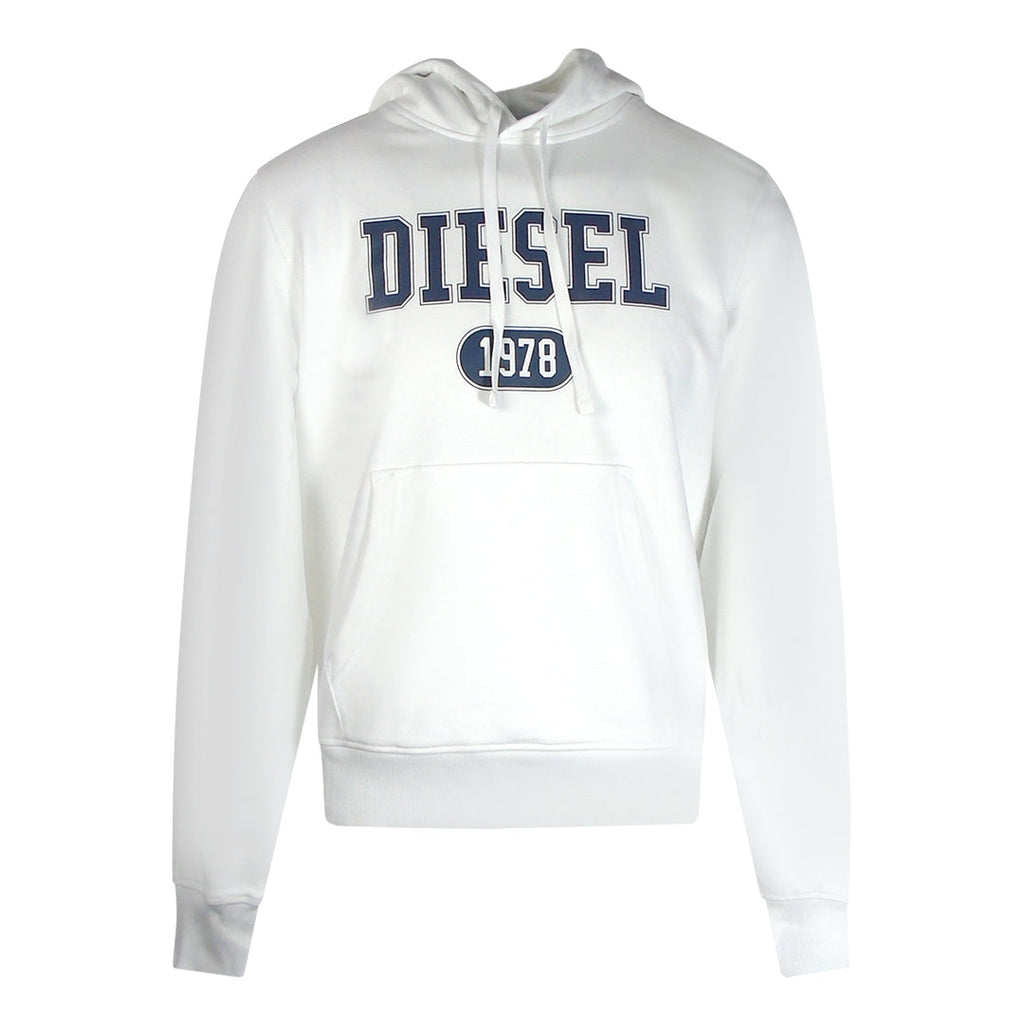 Diesel S-GINN-HOOD 1-B FELPA RIAJH 100 White Hoodie M S