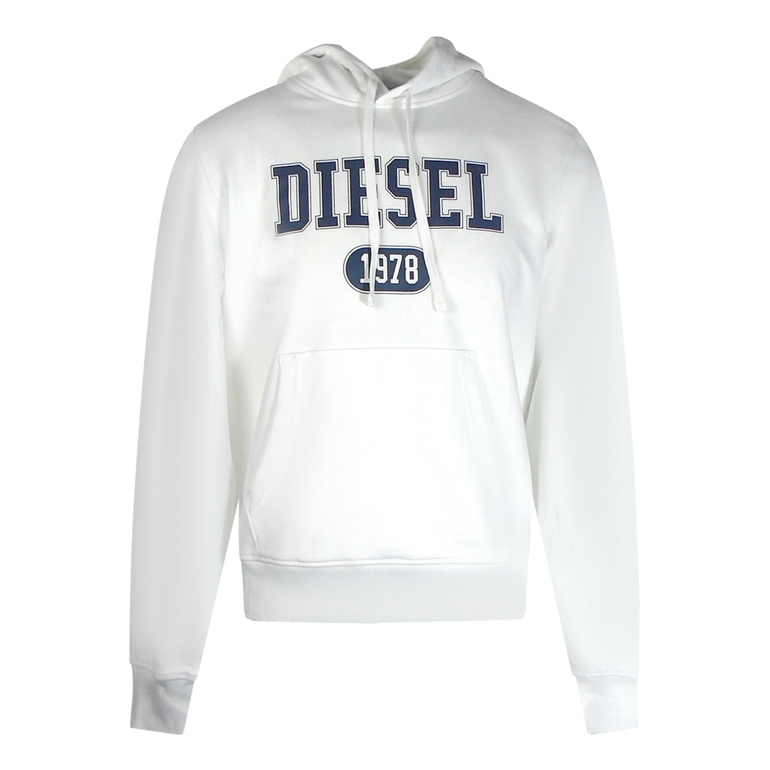 Diesel S-GINN-HOOD 1-B FELPA RIAJH 100 White Hoodie M S