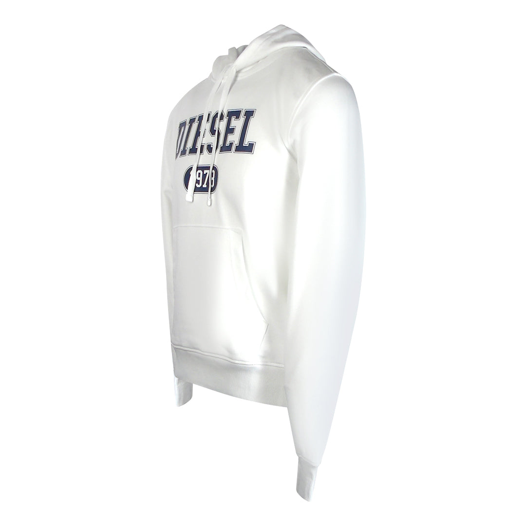 Diesel S-GINN-HOOD 1-B FELPA RIAJH 100 White Hoodie M S