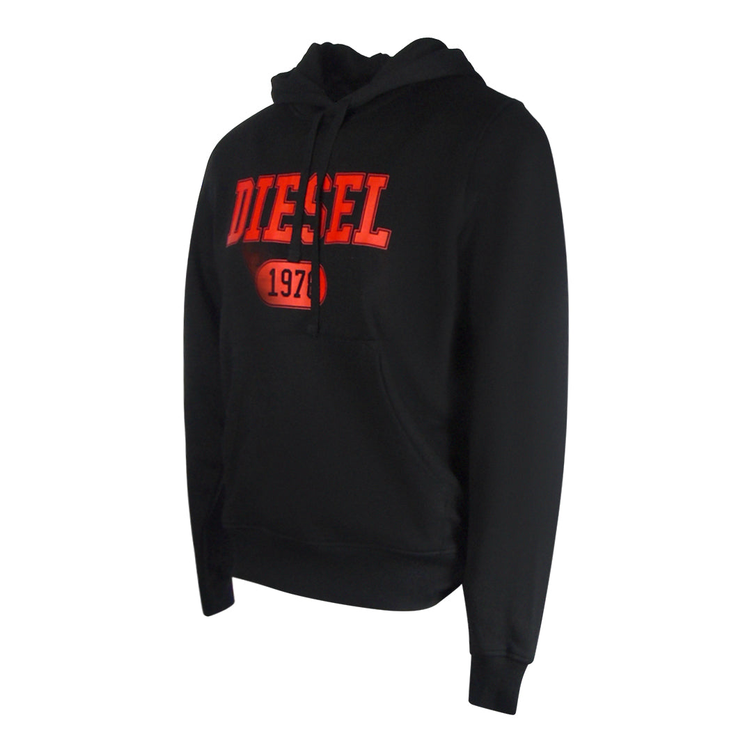 Diesel S-GINN-HOOD 1-B FELPA RIAJH 900 Black Hoodie M S