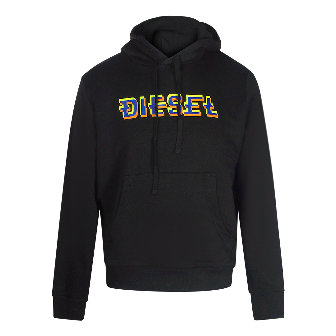 Diesel S-GINN-HOOD 2-C FELPA RIAJH 900 Black Hoodie M S