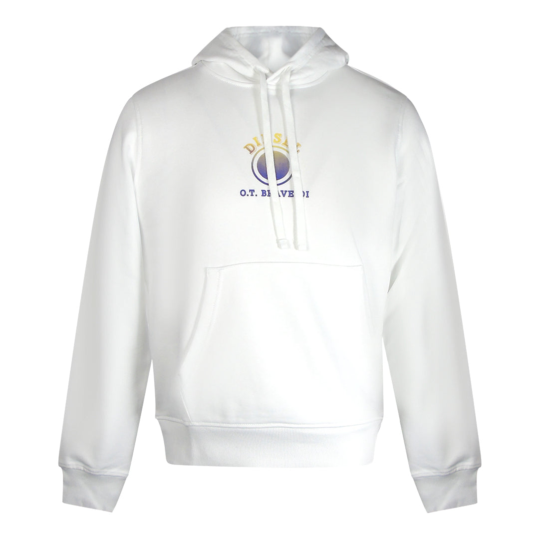 Diesel S-GINN-HOOD 5-E FELPA RIAJH 100 White Hoodie M S