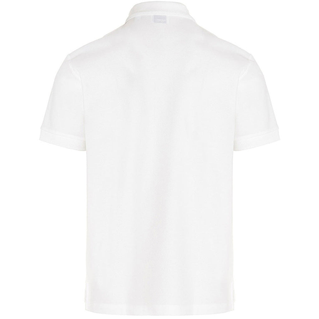 Burberry Branded Circle Logo White Polo Shirt